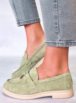 Mokasyny zamszowe OTTAVIA GREEN 38