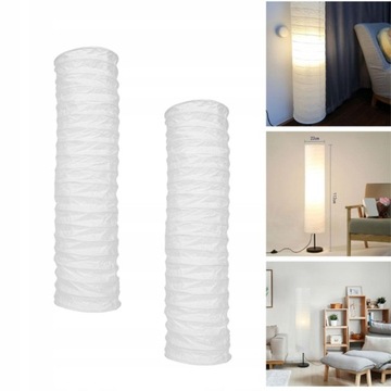 2xBiały papierowy abażur podłogowy do lampy