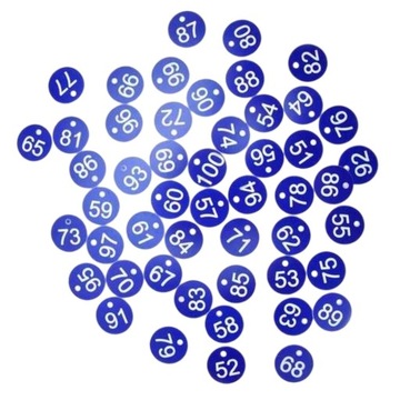 100 szt. Protable numerowane + białe słowo