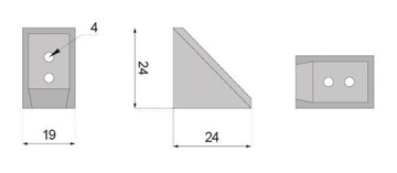 КОМАНДОРКА ОРЕХОВЫЕ ПОДДЕРЖКИ ПОЛОК, 100 шт.