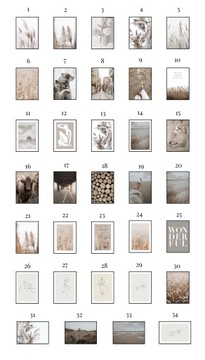 НАБОР постеров СОСТАВ 2 штуки размеры 30х40 бежевый