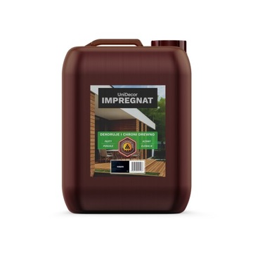Impregnat lazura farba do drewna z woskami UniDecor heban 10l