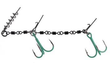 Dozbrojka z krętlików Jaws EVO Mikado FLUO XL podwójna kotwica 2/0 do 35kg