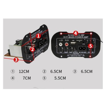 Hi-Fi басовый мощный сабвуфер AMP Board Car Mini