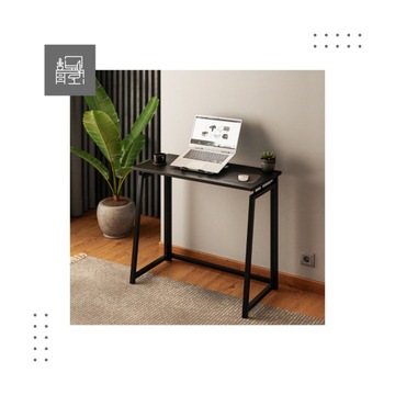 Легкий промышленный минималистичный складной стол LOFT Leader 1.5 Black