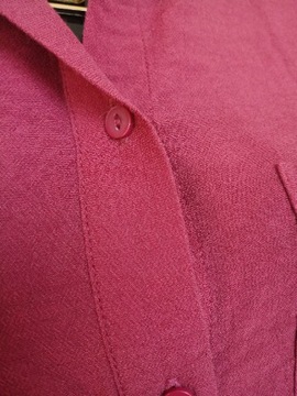 New Look bordowa koszula klasyczna burgundowa S 36 luźny krój basic mgiełka