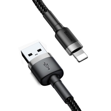 КАБЕЛЬ BASEUS FAST USB/LIGHTNING ПРОЧНЫЙ КАБЕЛЬ ДЛЯ IPHONE QC 3.0 1м