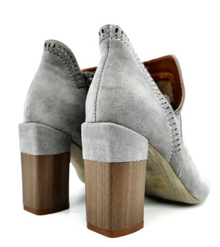 БОТИНКИ BELLA PARIS НА ВЫСОКОМ КАБЛУКЕ, СЕРЫЕ, ОКОНЧАННЫЕ R39