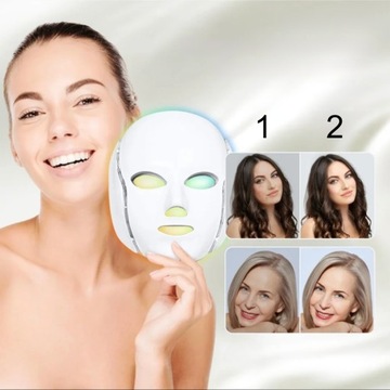 КРАСОТА СВЕТОДИОДНАЯ МАСКА 7 ЦВЕТОВ ДЛЯ ЛИЦА, ШЕИ И ГРУДИ