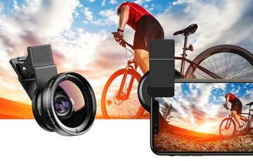 НАБОР ОБЪЕКТИВОВ APEXEL ШИРОКОУГОЛЬНЫЙ ОБЪЕКТИВ ДЛЯ ТЕЛЕФОНА + МАКРО-ОБЪЕКТИВ