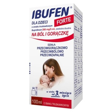 Ibufen dla dzieci Forte o smaku truskawkowym,100ml
