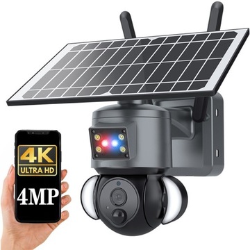 Kamera IP ZEWNĘTRZNA OBROTOWA KAMERA GSM SOLAR ZOOM 4MPX