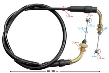 Тросик газа для мопеда Sprint/Fighter/Volcano 50 / Euro 5