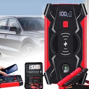 ПУСКНОЙ СТАРТЕР МОЩНЫЙ ЗАПУСК УСИЛИТЕЛЬ POWERBANK НАБОР ФАКЕЛОВ 20000 мАч 12 В