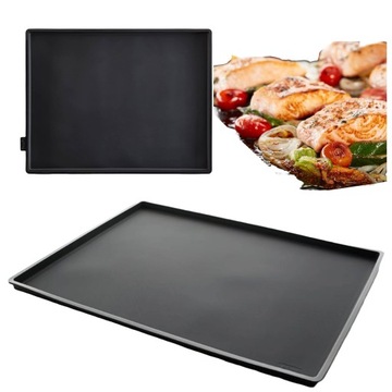 MATA do PIECZENIA z RANTEM silikonowa Lekue 40 x 30 czarna