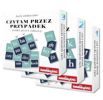 karty CZYTAM PRZEZ PRZYPADEK - metoda sylabowa