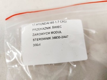 HYUNDAI I40 1.7 CRDI RELÉ MODUL ŘÍZENÍ SVÍČEK ŽHAVÍCÍCH 36830-2A470