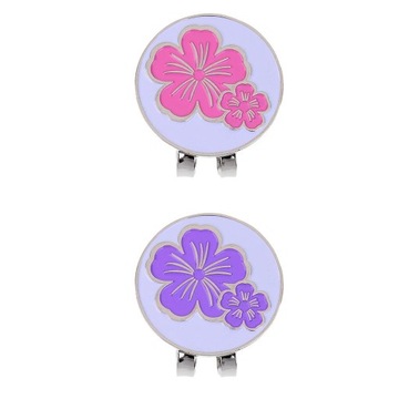 2pcs Golf Hat Clip Flower For Women Ball Marker