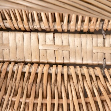 LORENZO натуральная корзина для пикника с листьями 40x30x18/34 см HOMLA