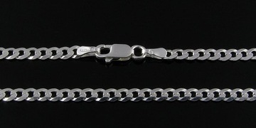 Dłuższy srebrny łańcuszek pancerka 60 cm pr925