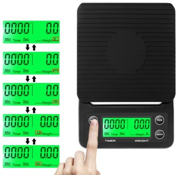 WAGA DO KAWY draVires precyzyjna ze stoperem LCD do 5KG !