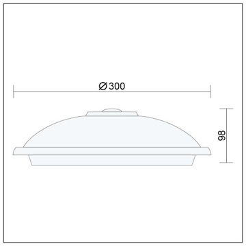 Светодиодный потолочный светильник с датчиком движения и сумерек IP20 2 x E27