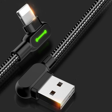 КАБЕЛЬ FAST ANGLE 90° LED USB — USB TYPE C, 0,5 м ДЛЯ ГЕЙМЕРОВ MCDODO