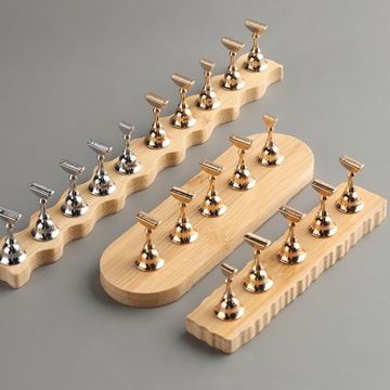 Деревянный держатель для ногтей с магнитными дисплеями для кончиков ногтей