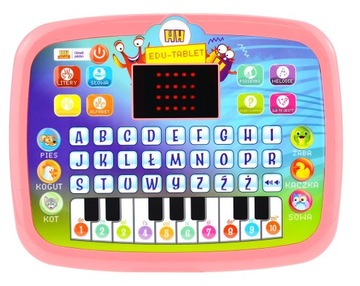 Tablet dla dzieci z polską wersją językową pianinko 8 programów RÓŻOWY