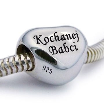 CHARMS srebro 925 koralik dla mamy + TWÓJ GRAWER