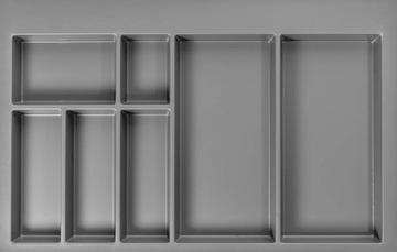 Organizer na sztućce GTV wkład do szuflady 80 antracyt axispace 740x474 mm