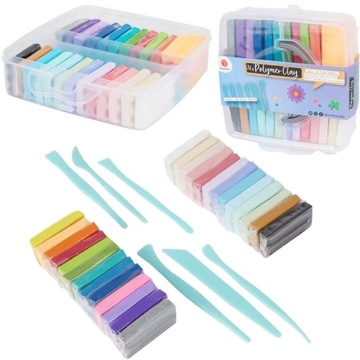 MODELINA TERMOUTWARDZALNA GLINA POLIMEROWA W PUDEŁKU 26 x 20g WIELOKOLOROWA
