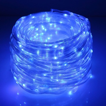 GIRLANDA LAMPKI OGRODOWE NIEBIESKI 30M 300 LED