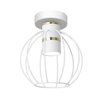 LAMPA SUFITOWA PLAFON METALOWA KULA DRUT GU10