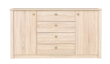 Komoda z szufladami 160 cm FINEZJA dąb sonoma