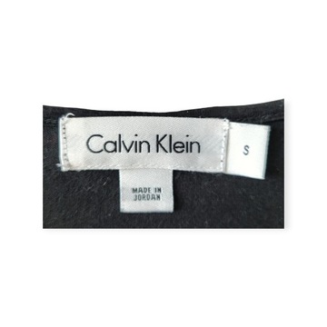 Czarna bluzka lyocell S koszulka Calvin Klein