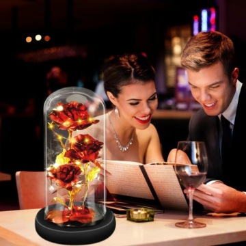 ВЕЧНАЯ РОЗА В СТЕКЛЕ, РОЗА СО СВЕТОДИОДНОЙ ПОДСВЕТКОЙ В СТЕКЛЯННОМ КУПОЛЕ ДЕНЬ СВЯТОГО ВАЛЕНТИНА