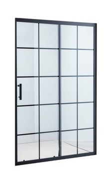 LOFT ! Czarne PRZESUWNE Drzwi 125 cm reg 124-127cm