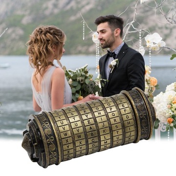 Мини-замок-криптекс с кодом да Винчи и алфавитом, подарок