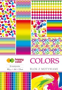 HAPPY COLOR Papier do Dekorowania A4 Różne Wzory