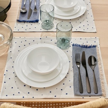 IKEA NATBARB Zestaw Serwis obiadowy 4 osoby 12 el
