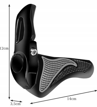 Эргономичные велосипедные ручки черно-серые 1 замок