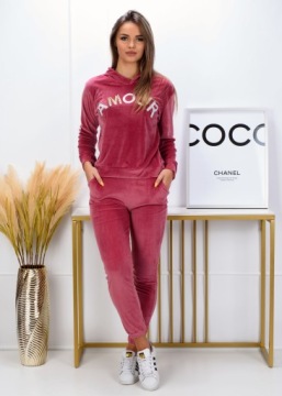 WE342, L/XL, МОДНЫЙ КОМПЛЕКТ ВЕЛЮРОВОГО СПОРТИВНОГО КОМПЛЕКСА