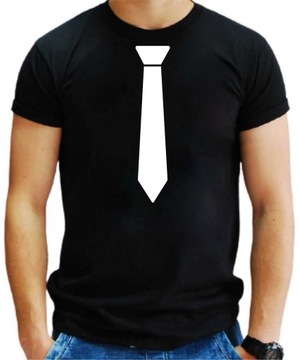 T-SHIRT Koszulka z krawatem WIECZÓR KAWALERSKI M