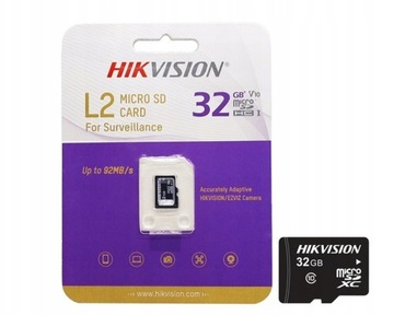 Oryginalna Karta pamięci MicroSD 32GB Hikvision do MONITORINGU 24/7