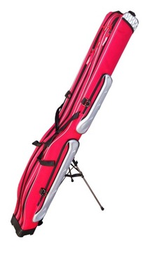 Mistrall POKROWIEC SZTYWNY 160cm 3 komory + stelaż RED PREMIUM CZERWONY