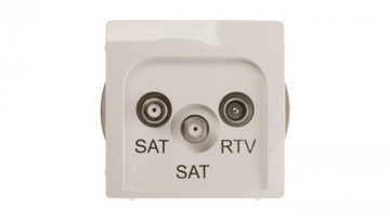 Simon Basic Gniazdo antenowe SAT/SAT/RTV końcowe białe