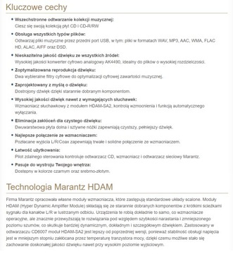 MARANTZ CD6007 ODTWARZACZ CD Hi-Res USB-A PLAYER FLAC DSD COAXIAL OPTICAL