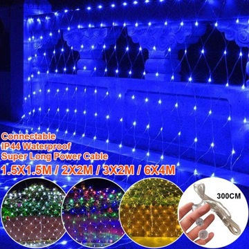 GIRLANDA LAMPKI 3x2M SIATKA KURTYNA 320LED