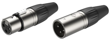 Roxtone XP3FM XLR 3-контактный разъем + гнездо для микрофона для кабеля